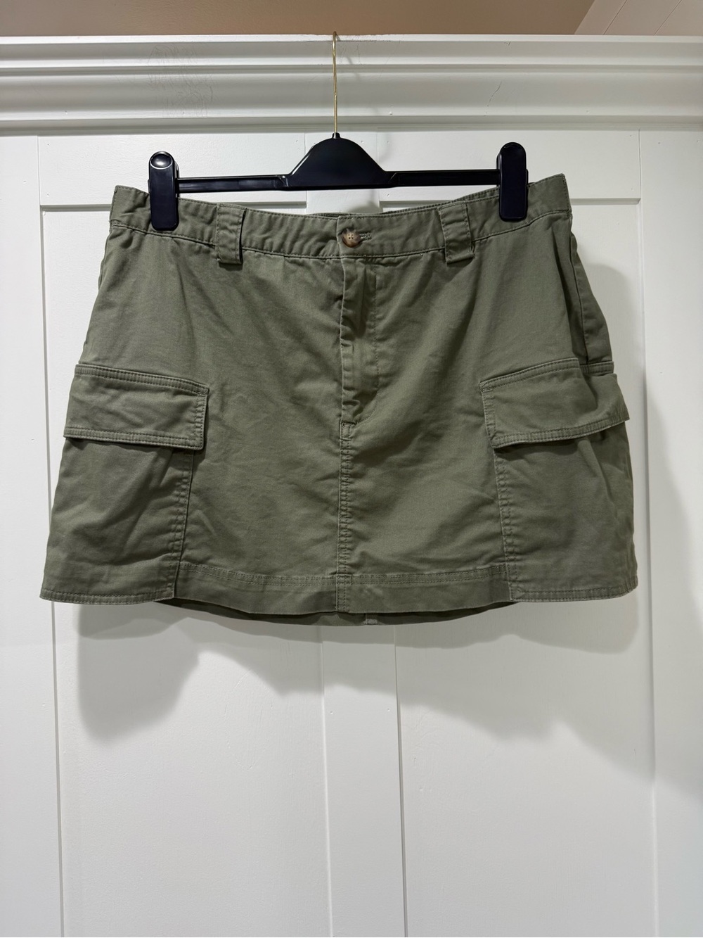 Abercrombie & Fitch Olive Green Cargo Mini Skirt